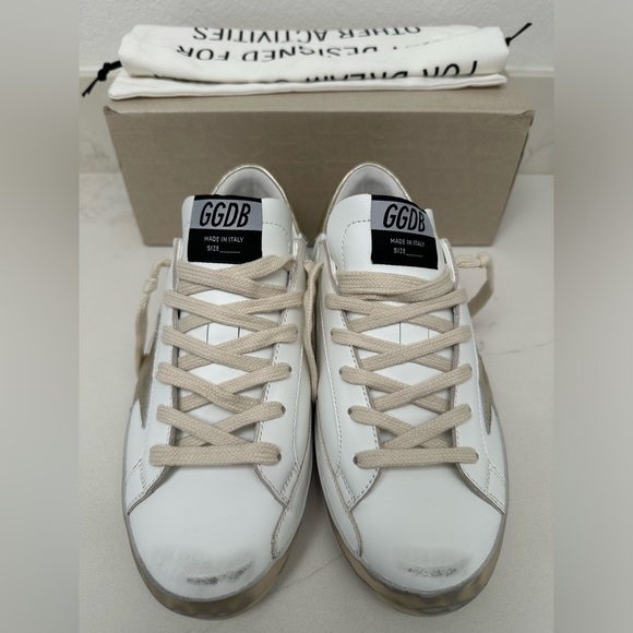NWT Golden Goose Women Sneaker White & Gold sz 38 - Picture 4 of 14